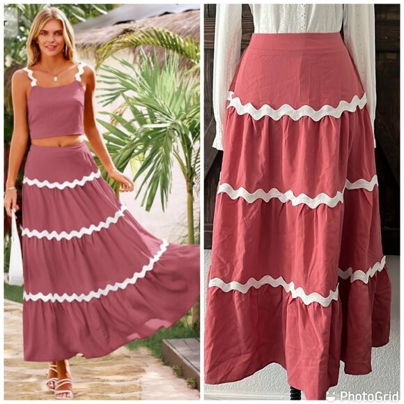 New Shabby Chic bohemian Beautiful long Maxi Boho Skirt Only - Picture 1 of 9